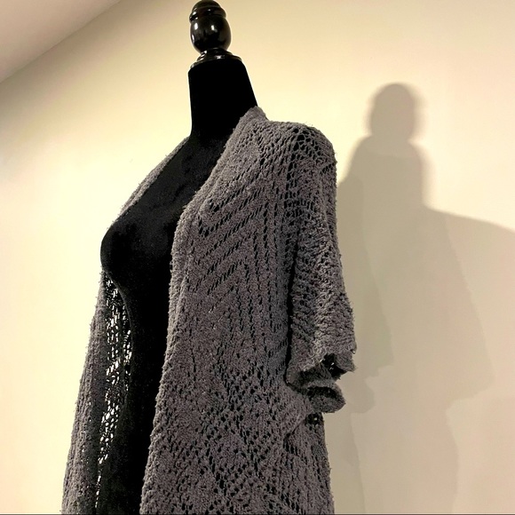 Hollister Grey Knit Cardigan Sweater - Sweet - Picture 3 of 9